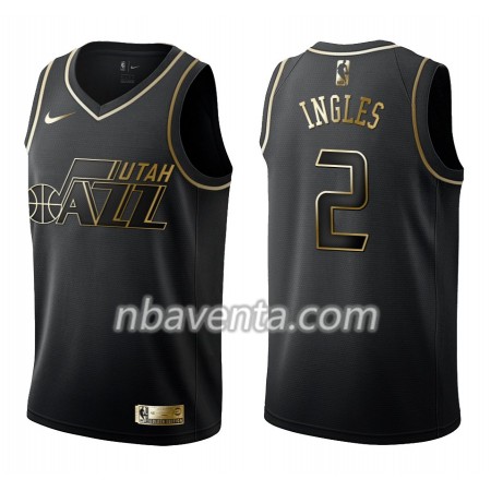 Camiseta Hombre Utah Jazz Joe Ingles 2 Nike Negro Golden Edition Swingman